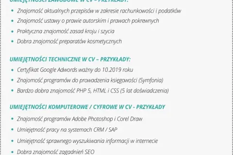 Umiejętności w CV: co wpisać, by zachwycić rekrutera? Poradnik