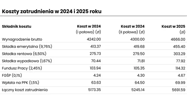 Pracownik 2025: Całkowity koszt zatrudnienia jak to policzyć?