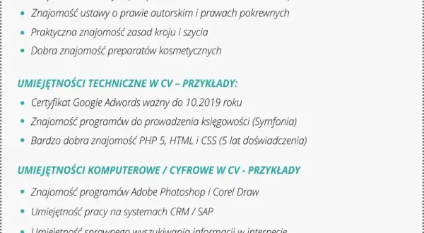 Umiejętności w CV: co wpisać, by zachwycić rekrutera? Poradnik