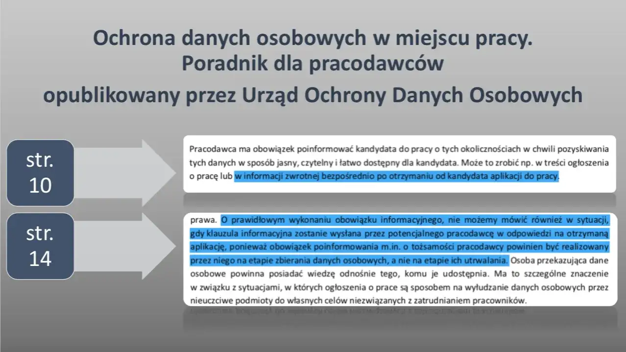 ochrona danych osobowych w pracy