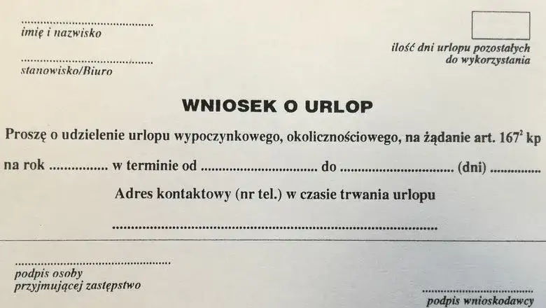 zaległy urlop wypoczynkowy