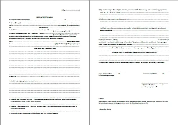 dokumenty potwierdzające pracę w gospodarstwie rolnym