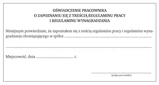 jednostka zatrudnienia przykłady dokument&oacute;w