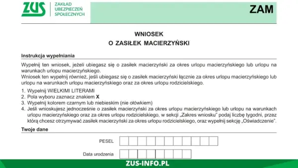 ZUS: Zasiłek macierzyński po ustaniu umowy? Oto jak go dostać!